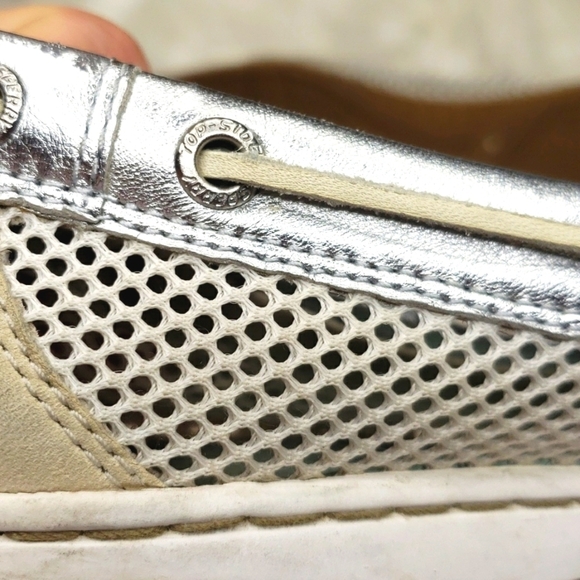 Sperry Top-Sider Angelfish Open Mesh Boat Shoe Silver Gray 8.5 - Picture 8 of 8